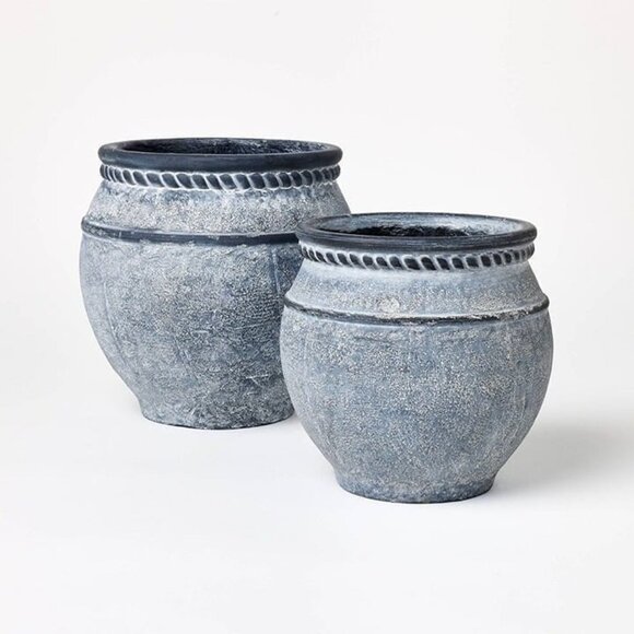 Medium Concrete Planter Vase Antique Finish - Threshold Studio McGee - Picture 4 of 5